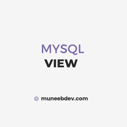 what is view in mysql