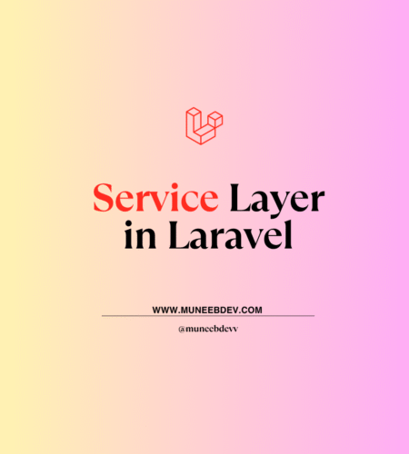 Diagram showing the service layer Laravel architecture separating business logic from controllers and models