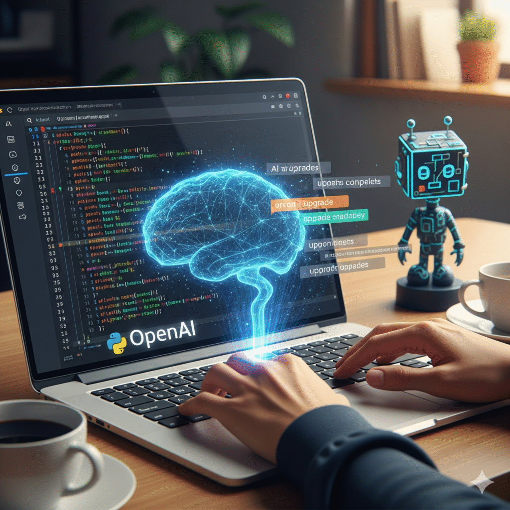 Featured image showcasing OpenAI Codex upgrades with bold typography and modern abstract design highlighting GPT-5 Codex and AI code review tools