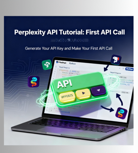 Perplexity API tutorial featuring key generation, first API call with Python and Postman, and data flow visualization