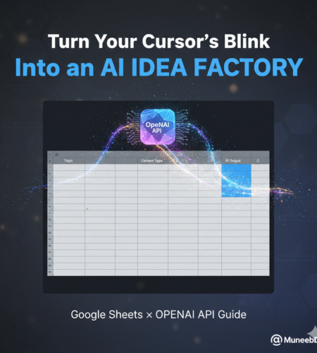 Featured image showing an energetic lightbulb, Google Sheets icon, and OpenAI logo with the text 'Content Brainstorming Engine in Google Sheets (with OpenAI)