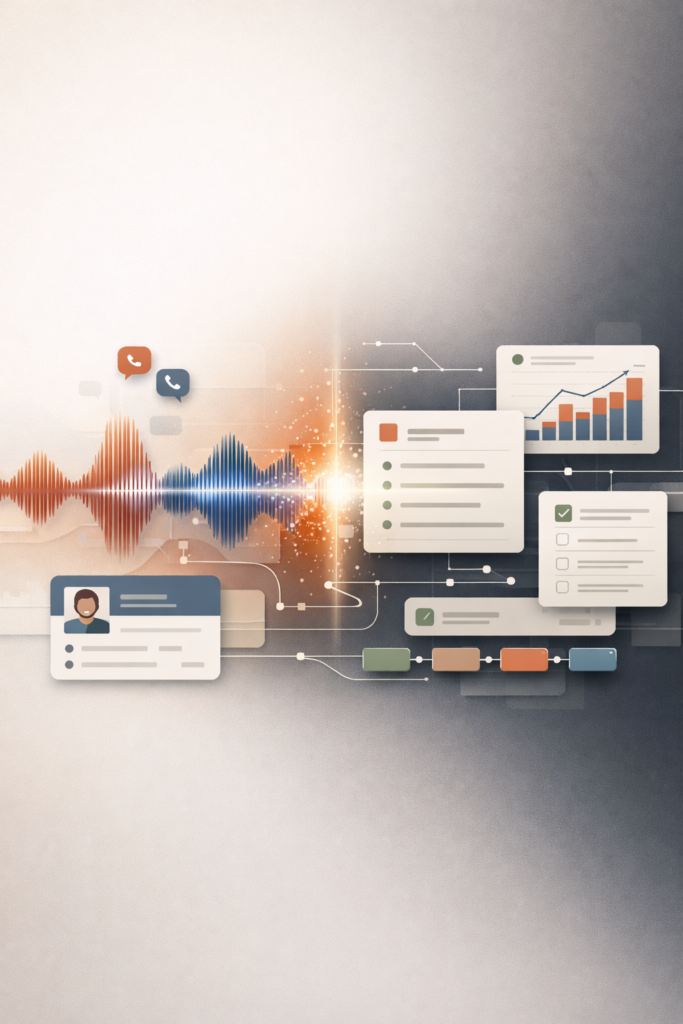 OpenAI Whisper for Business converting voice conversations into structured data and automation systems